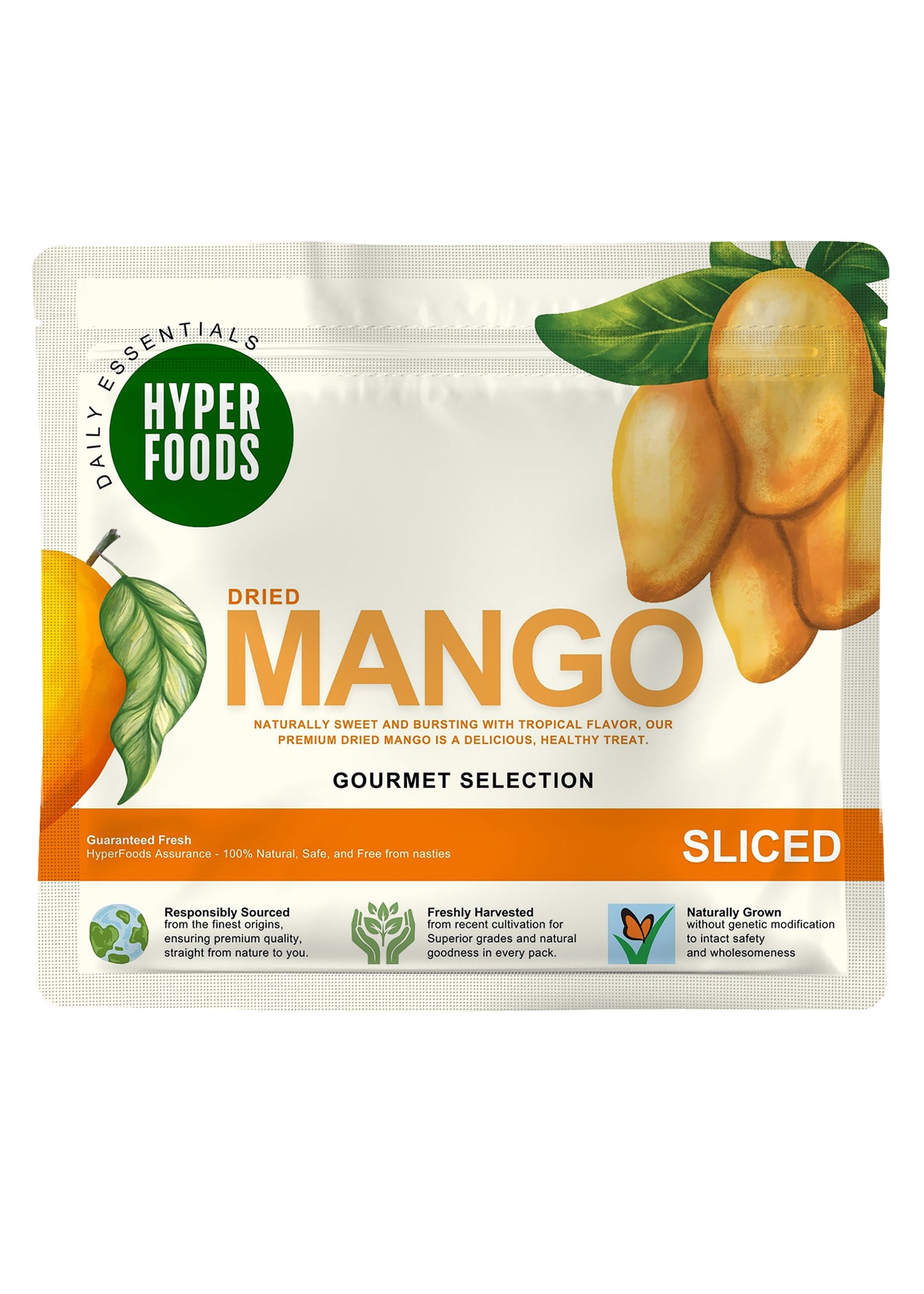 Dried Mango Sliced Resealable Pouch 400gm (200gm x 2 Pack)