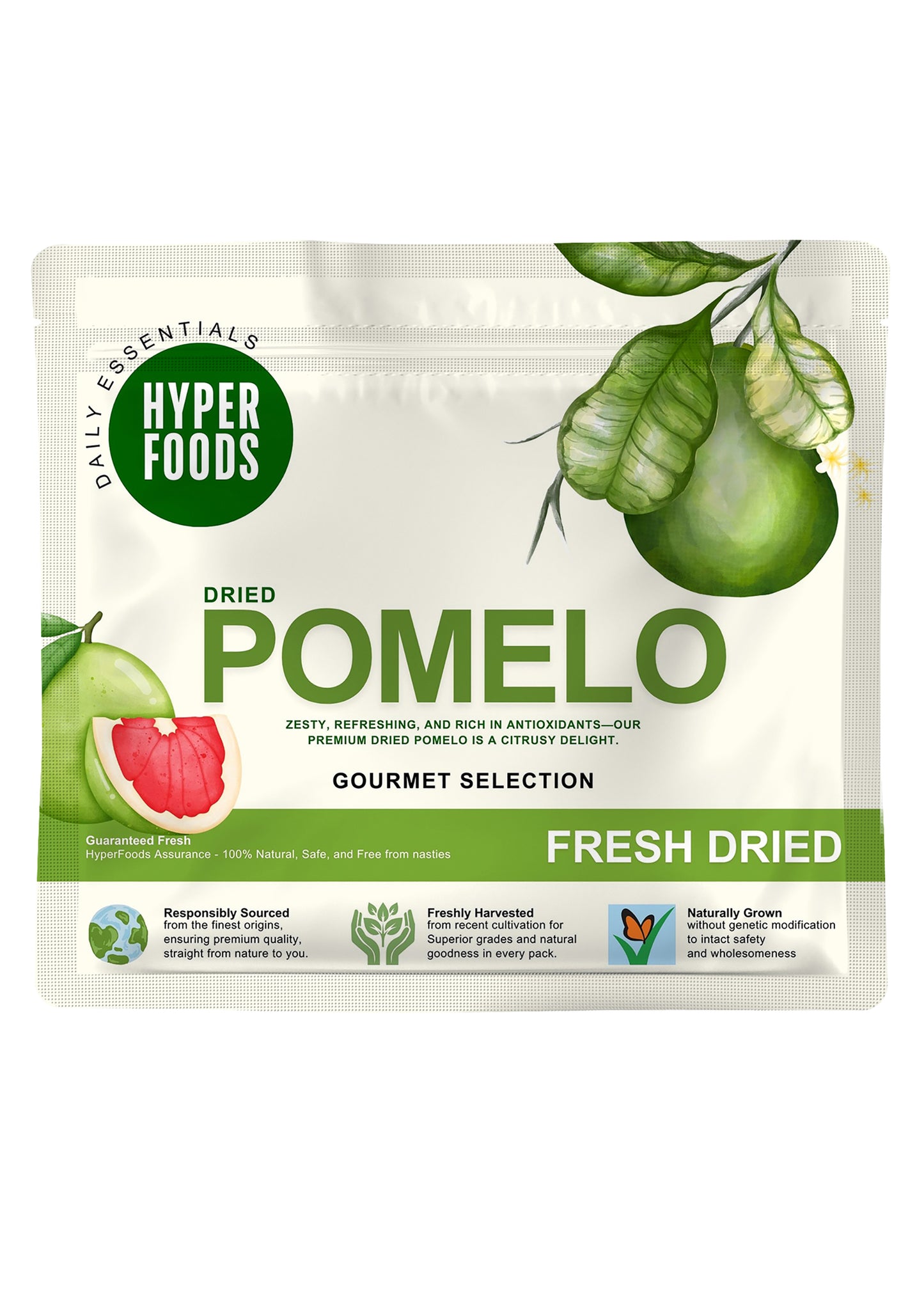 Dried Pomelo Sliced Resealable Pouch 200gm