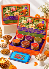 RawFruit Courtyard Collection Dry Fruits Gift Pack 745g with Diwali Greeting Card
