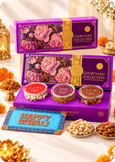 RawFruit Courtyard Collection Dry Fruit Gift Pack 375g with Diwali Greeting Card