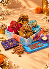 RawFruit Bouquet Bloom Dry Fruits Gift Box 495g with Diwali Greeting Card
