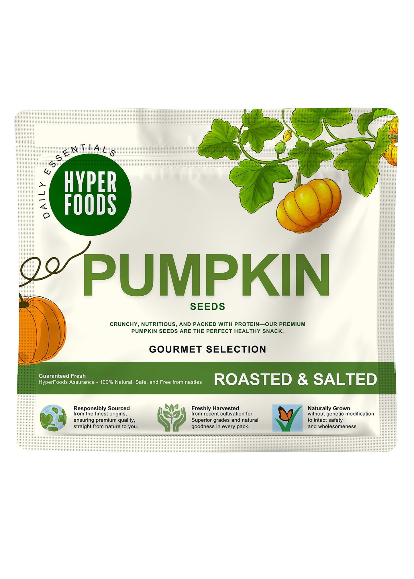 Pumpkin Seeds Resealable Pouch 400gm (200gm x 2 Pack)