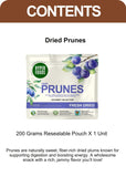 Dried Prunes Resealable Pouch 200gm