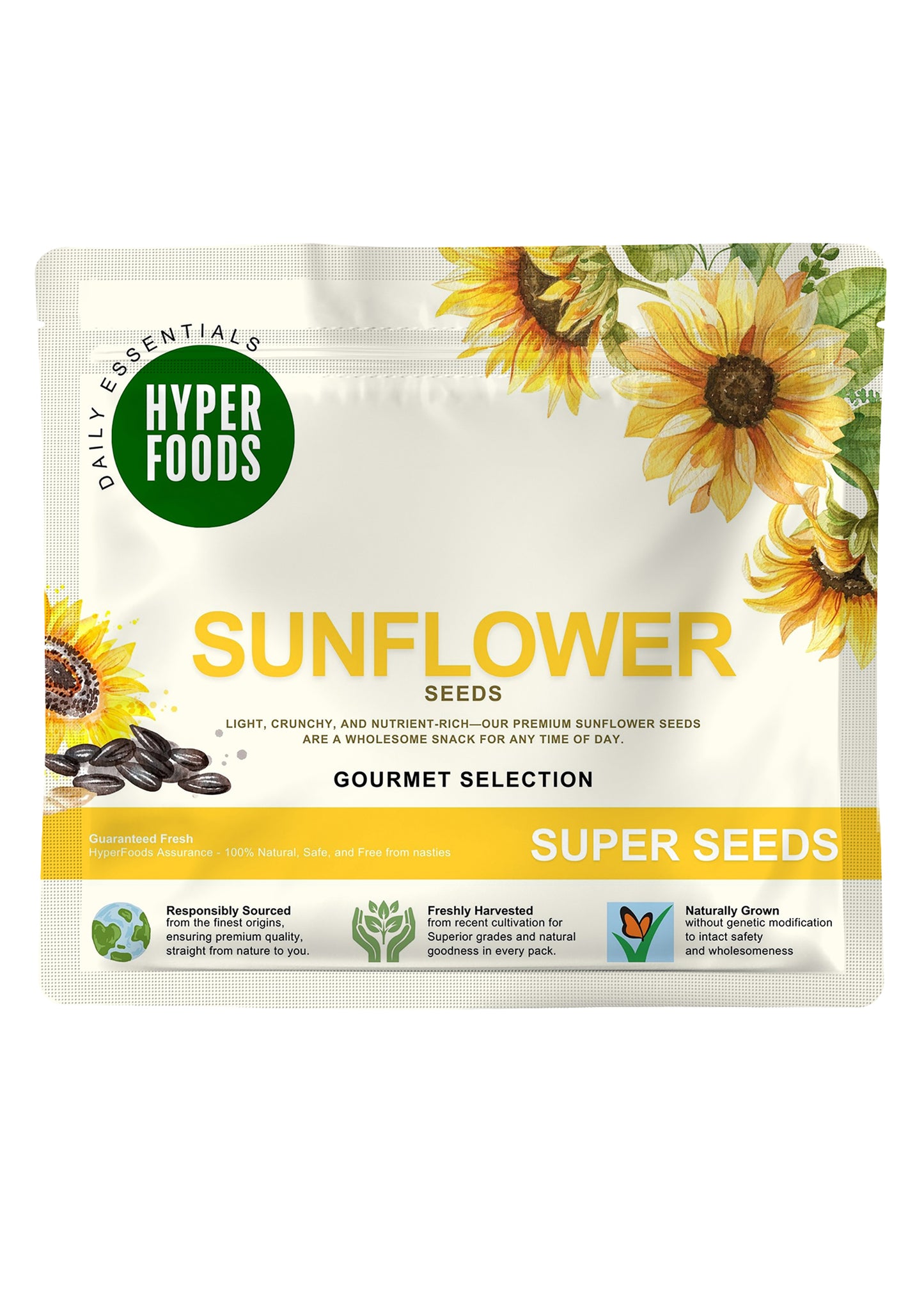 Sunflower Seeds Resealable Pouch 400gm (200gm x 2 Pack)