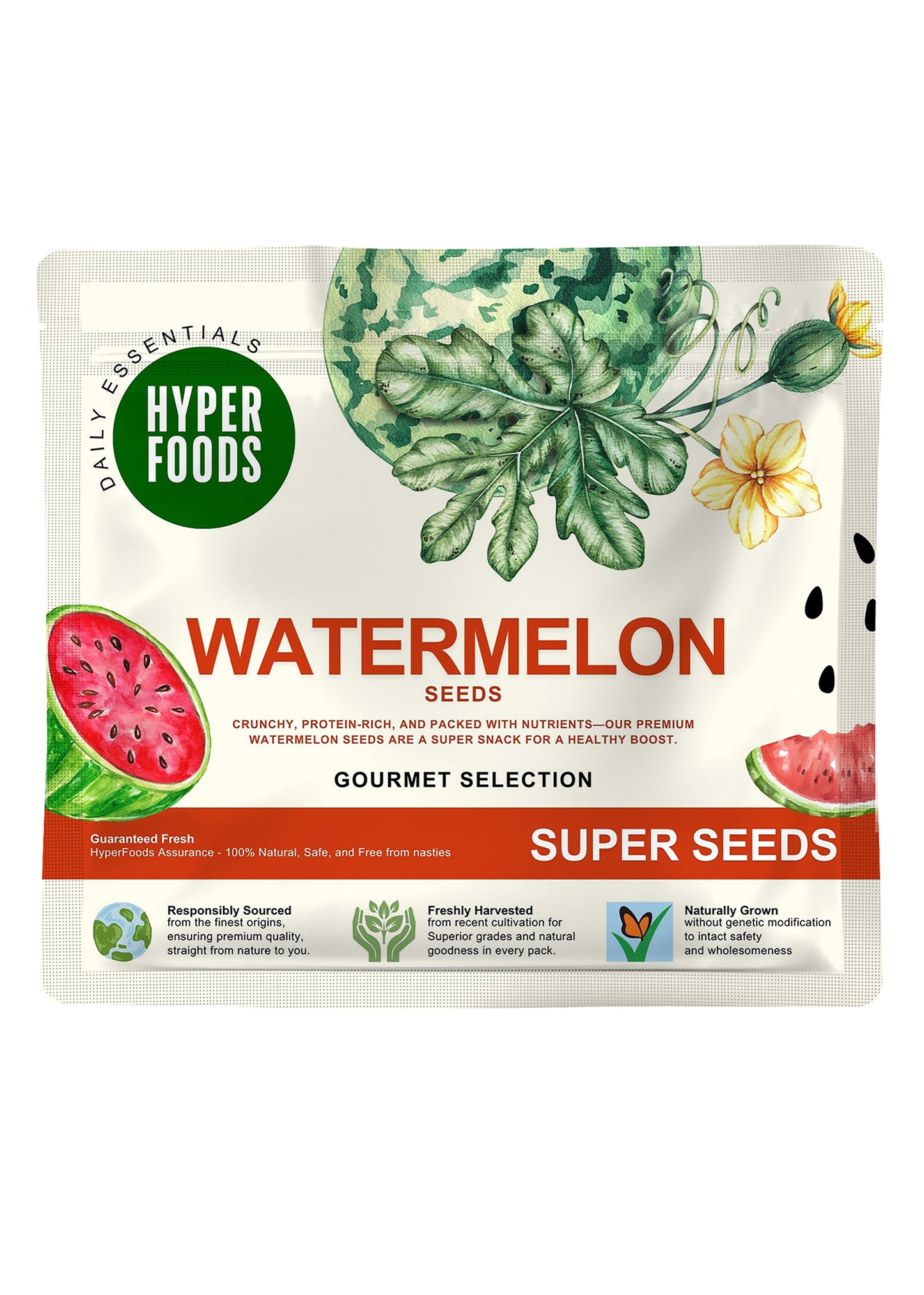 Watermelon Seeds Resealable Pouch 200gm