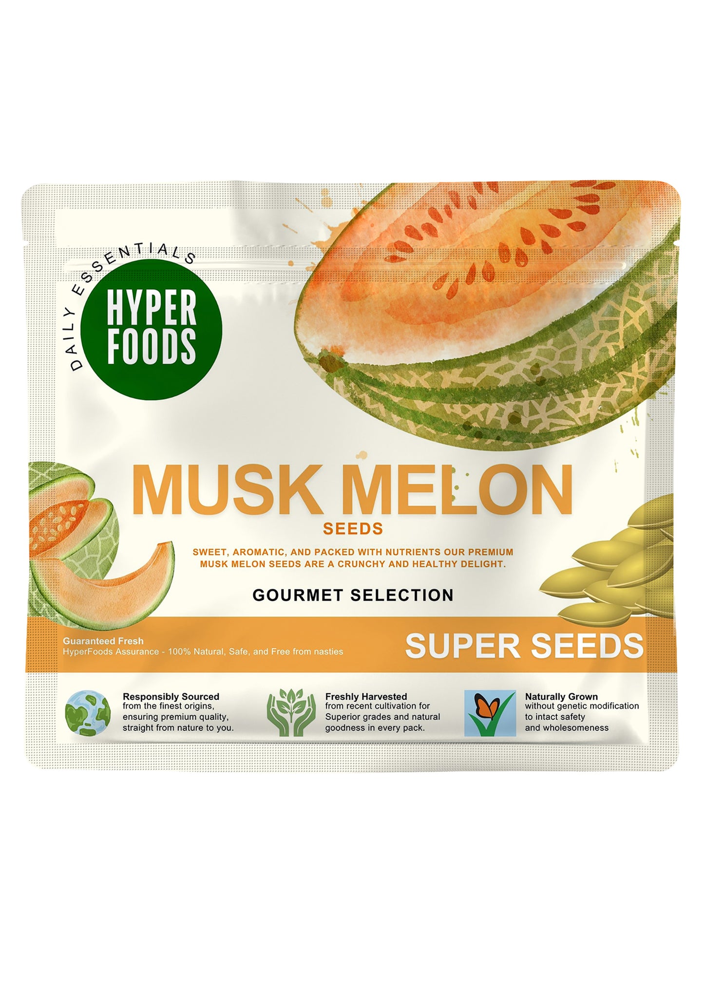 Musk Melon Seeds Resealable Pouch 200gm