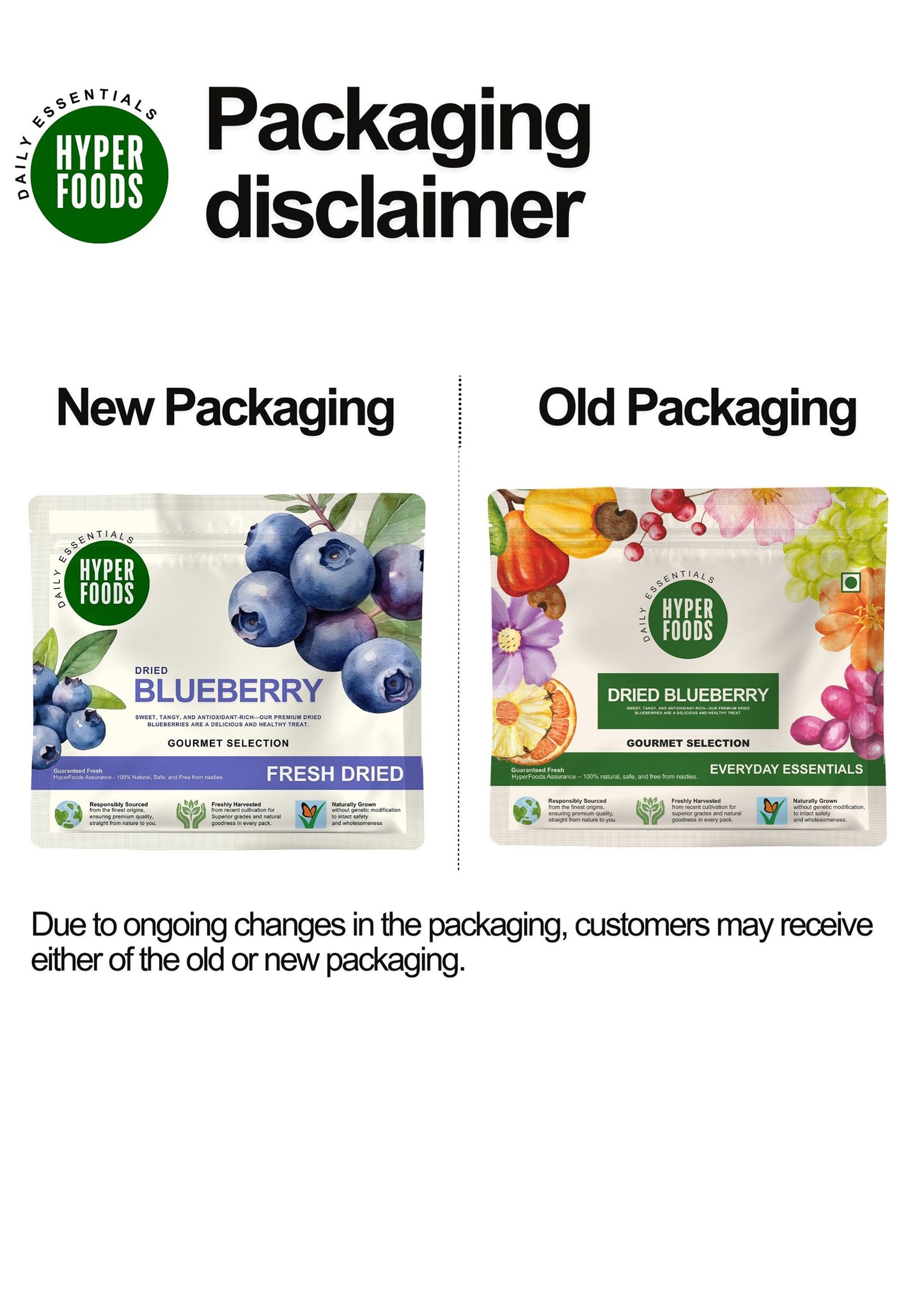 Dried BlueBerry Resealable Pouch 400gm (200gm x 2 Pack)