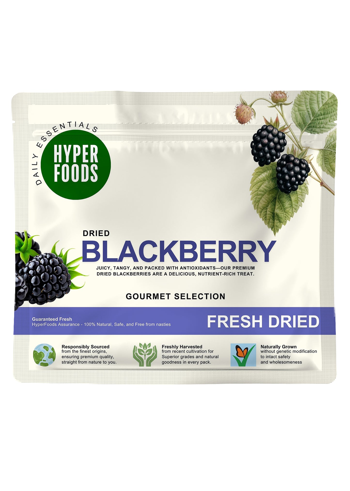 Dried BlackBerry Resealable Pouch 200gm