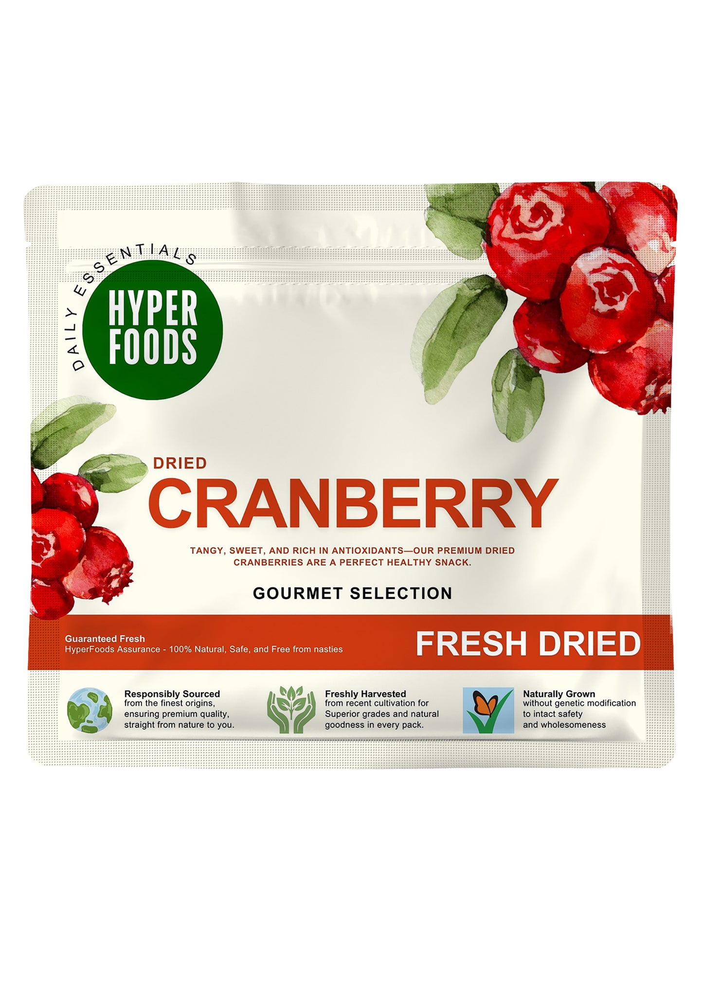 Dried CranBerry Resealable Pouch 200gm