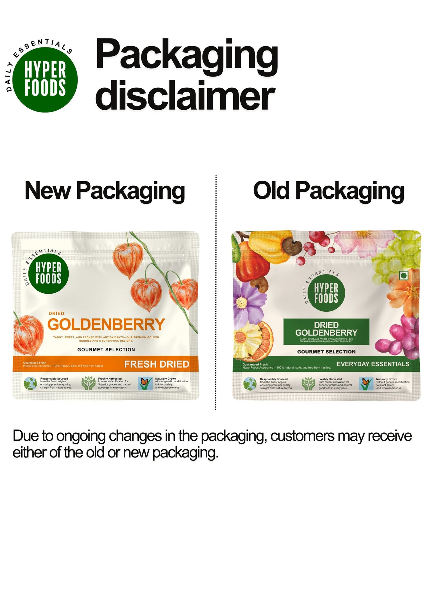 Dried GoldenBerry Resealable Pouch 400gm (200gm x 2 Pack)