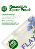 Flax Seeds Resealable Pouch 400gm (200gm x 2 Pack)