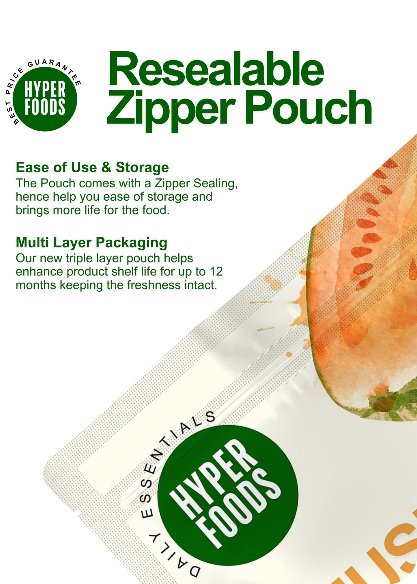 Musk Melon Seeds Resealable Pouch 400gm (200gm x 2 Pack)