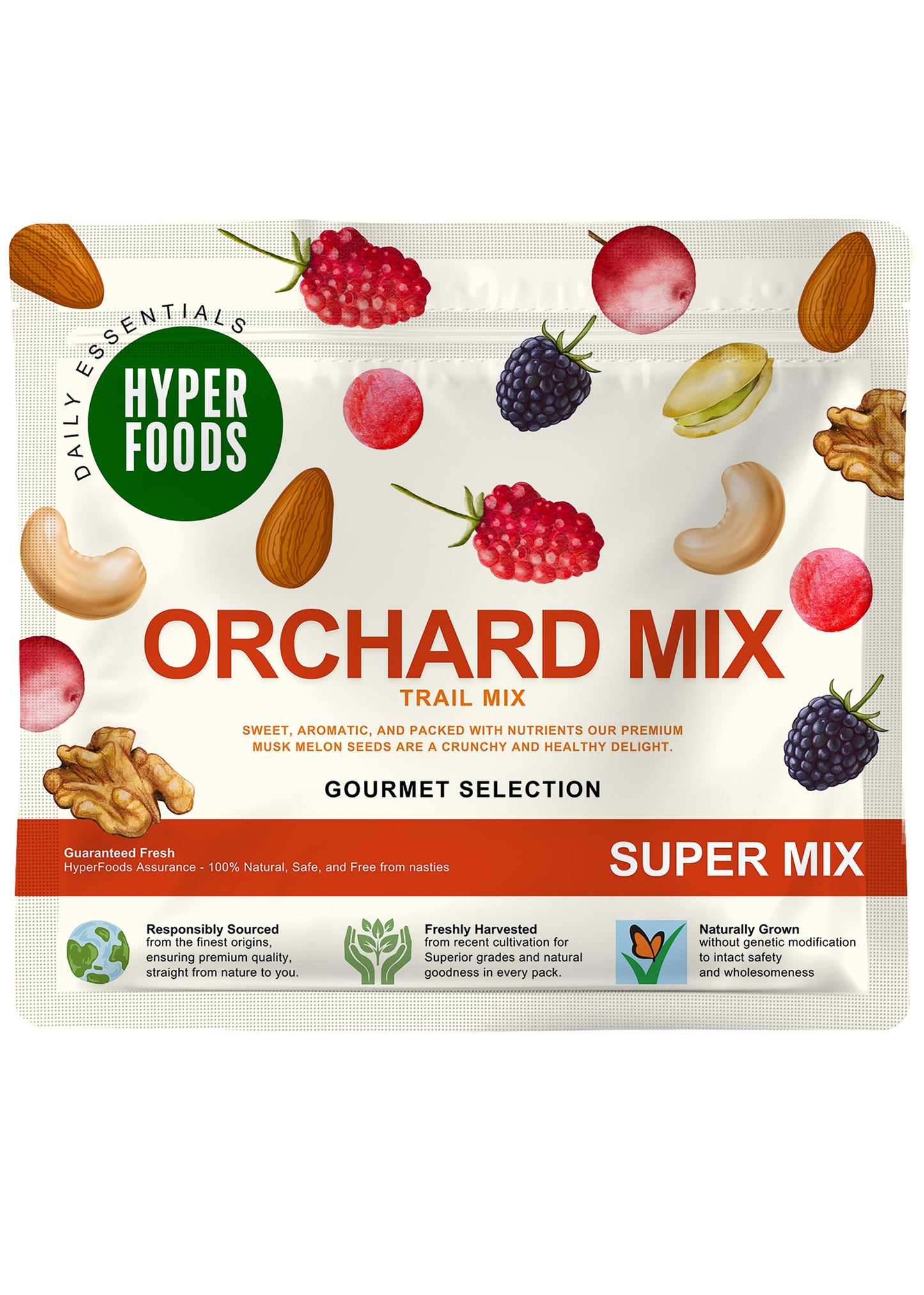 Orchard Mix Trail Mix Resealable Pouch 400 Grams (200gm x 2 Pack)