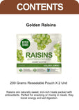 Golden Raisins Resealable Pouch 400gm (200gm x 2 Each)