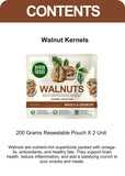 Walnuts Resealable Pouch 400gm (200gm x 2 Each)