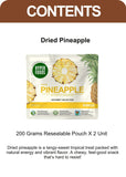 Dried Pineapple Sliced Resealable Pouch 400gm (200gm x 2 Pack)