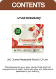 Dried StrawBerry Resealable Pouch 400gm (200gm x 2 Pack)
