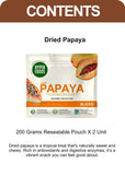 Dried Papaya Sliced Resealable Pouch 400gm (200gm x 2 Pack)