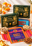 RawFruit Four Seasons Dry Fruits Gift Pack 300g with Diwali Greeting Card