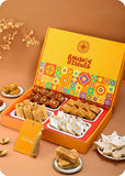 Assorted Sweets Hamper for Weddings & Festivals including Dodha Barfi, Chana Badam Barfi, Kaju Katli & Milk Cake