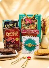 Gifts From The Orchards Brittles Gift Pack with Rakhi