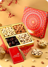 Dry Fruits Gift Pack: Cashews, Almonds, Pistachios, Dates