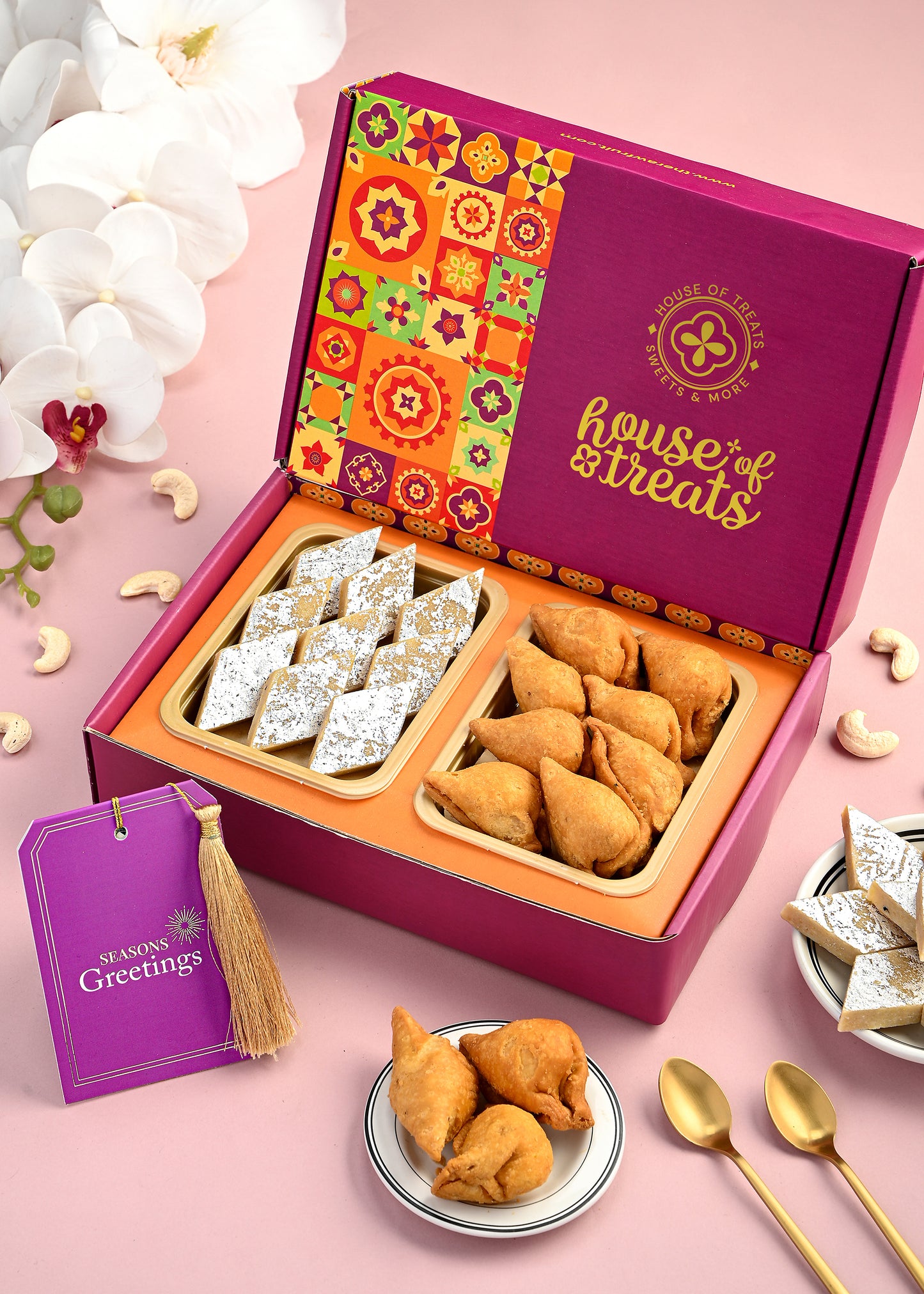Kaju Katli Samosa Sweets Combo Gift Pack