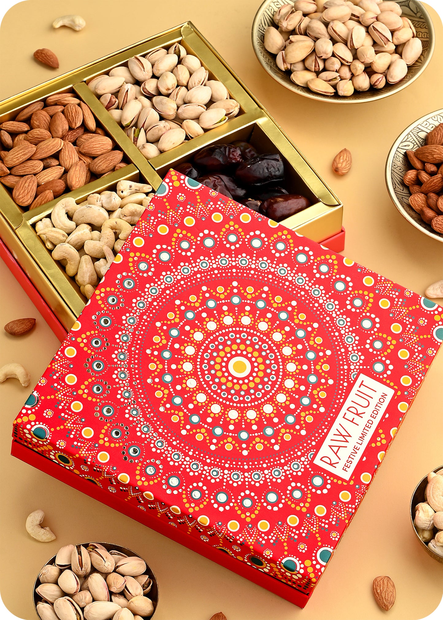 Dry Fruits Gift Pack: Cashew Almond Pistachio Dates