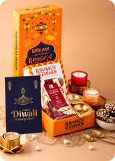 Diwali Gift Box with Date Pralines, Candles & Diyas