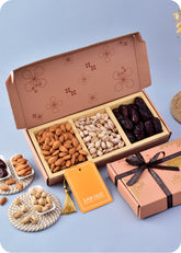 Dry Fruit Box: Almonds, Pistachios, Dates