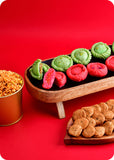 Holi Gift Pack Pista & Rose Chandrakala, Methi Swali, & Khatta Meetha Mix