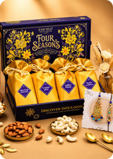 Assorted Dry Fruits Celebration Box with Bhaiya Bhabhi Rakhi