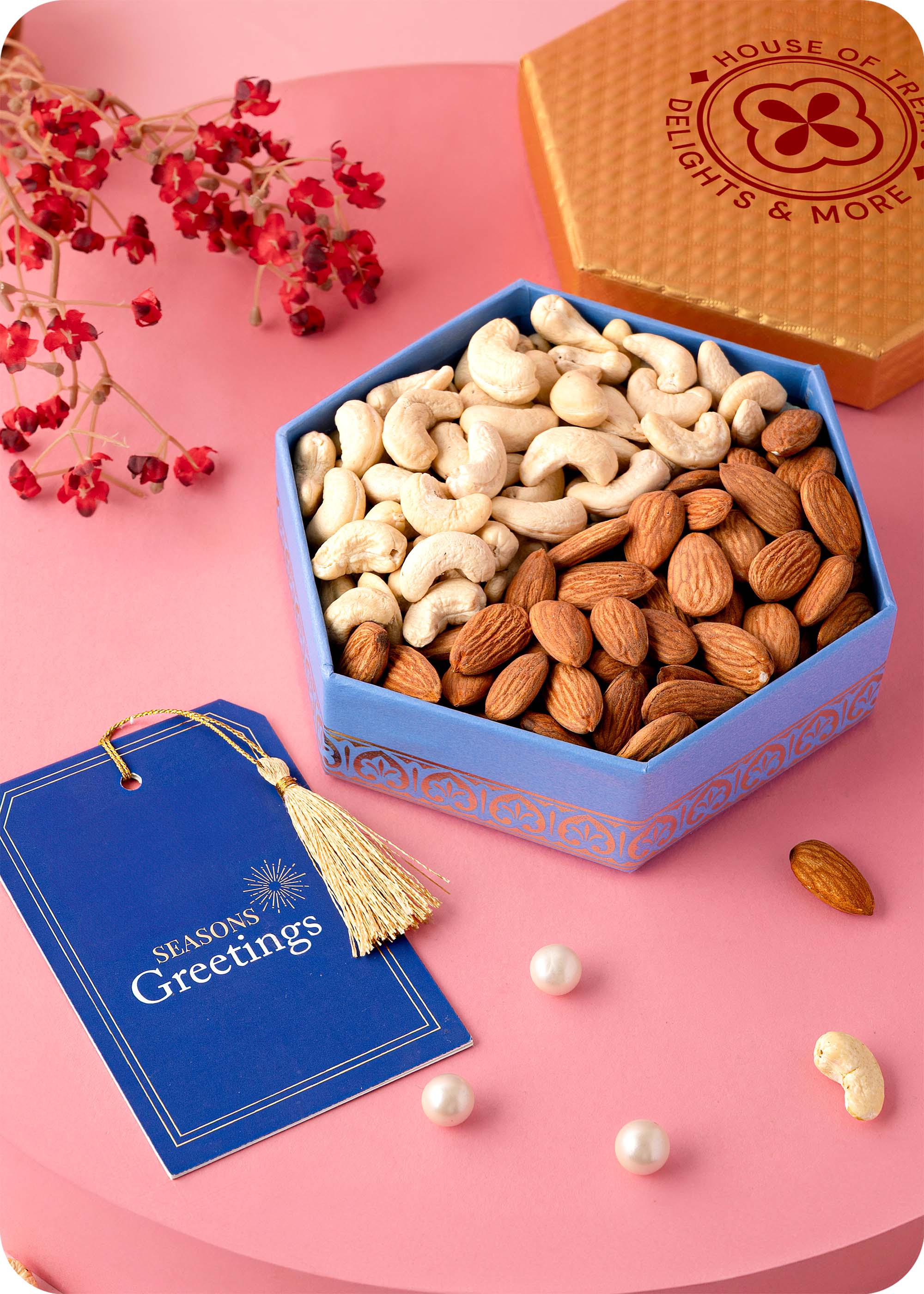 Cashews, Almonds Dry Fruits Combo Gift Pack
