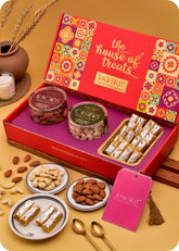 Dry Fruits Combo with Sweets Gift Pack including Kesar Roll, Cashews, Almonds