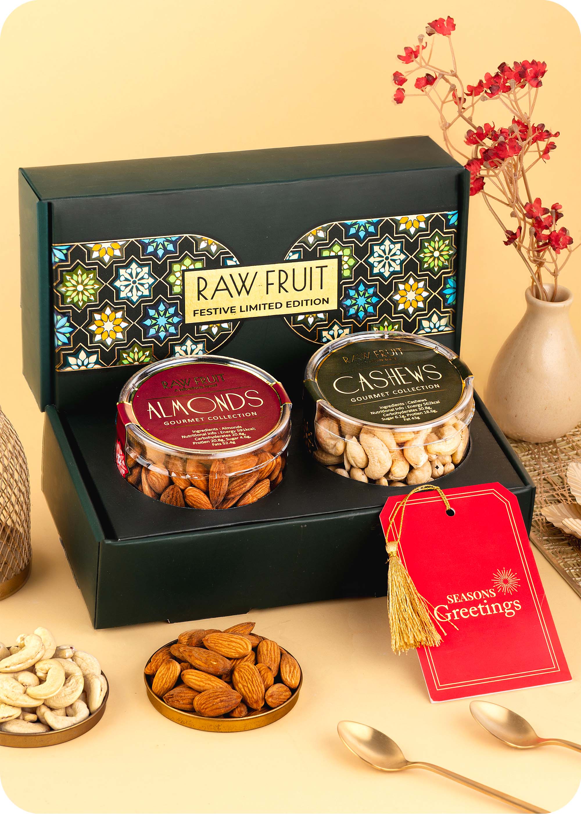 Dry Fruits Gift Pack Including cashews and almonds