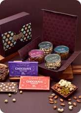 Dry Fruits Gift Pack with Chocolate Bars