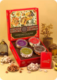 Festive Dry Fruits Gifting Packs for Special Occasions including Cashews, Almonds, Raisins and Pistachios.