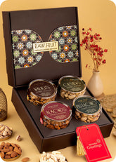 Festive Edition Dry Fruits Gift Packs including Cashews, Almonds, Walnuts, Pistachios