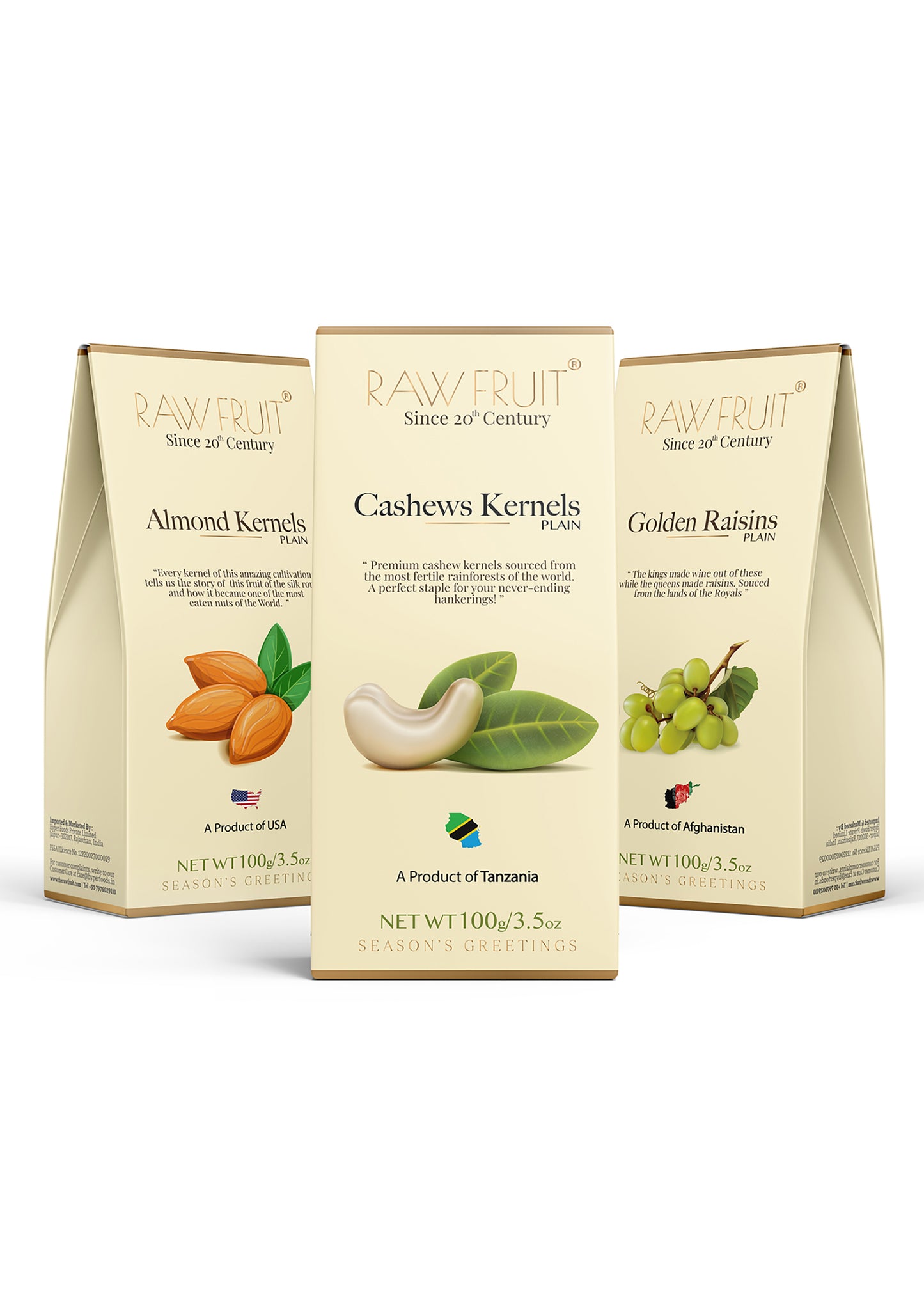 Dry Fruits Combo Pack Cashew, Almond,& Raisins