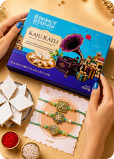 Sweet Celebrations: Kaju Katli with Set of 3 Rakhi
