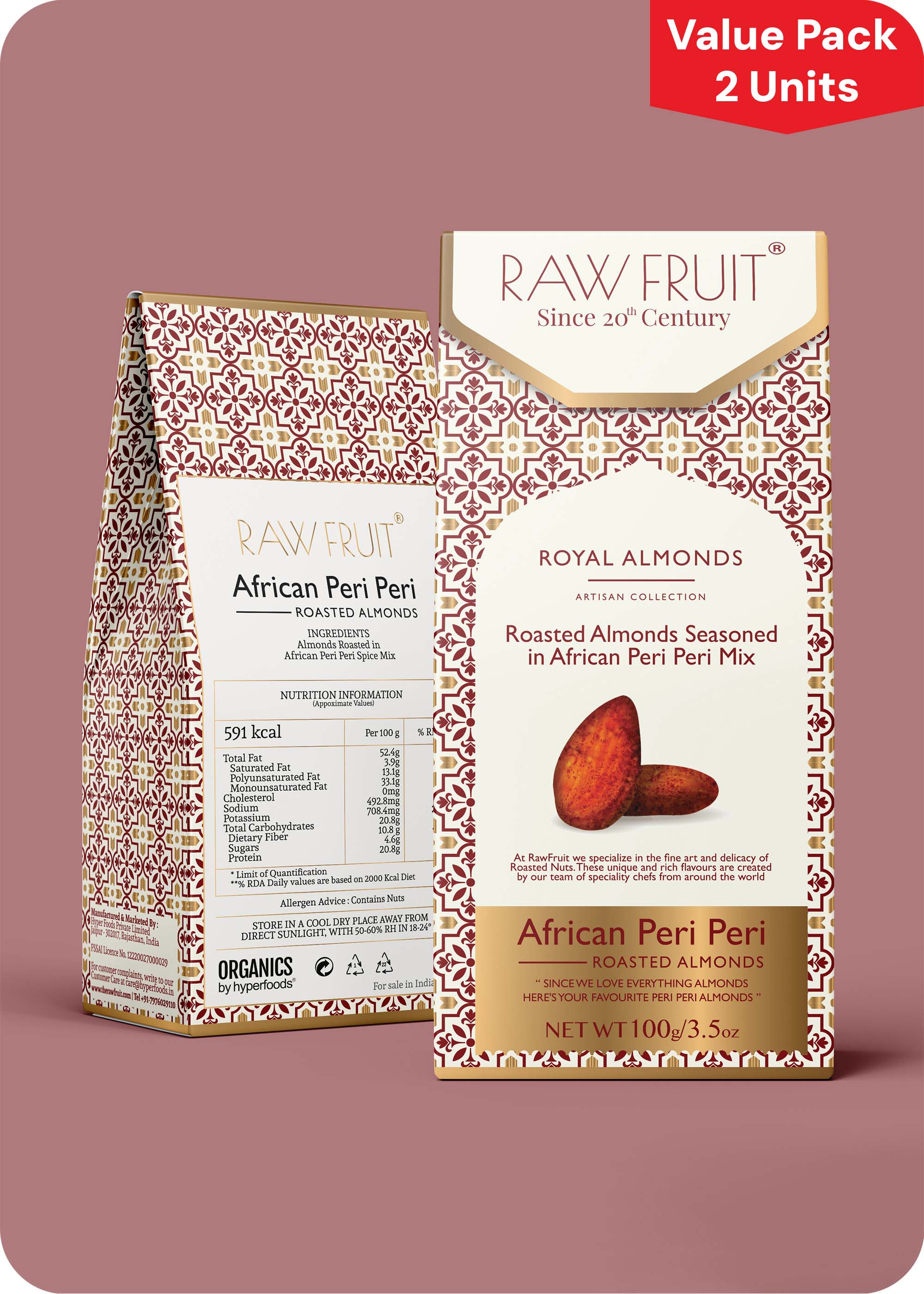 Peri Peri Roasted Almonds 200gm