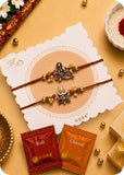 Rakhi Special Dry Fruits Gift Pack with Set of 2 Rakhi