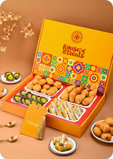 Sweet Delights Collection for Festive Celebrations including Anjeer Chakkar, Kesar Roll, Kachori & Samosa