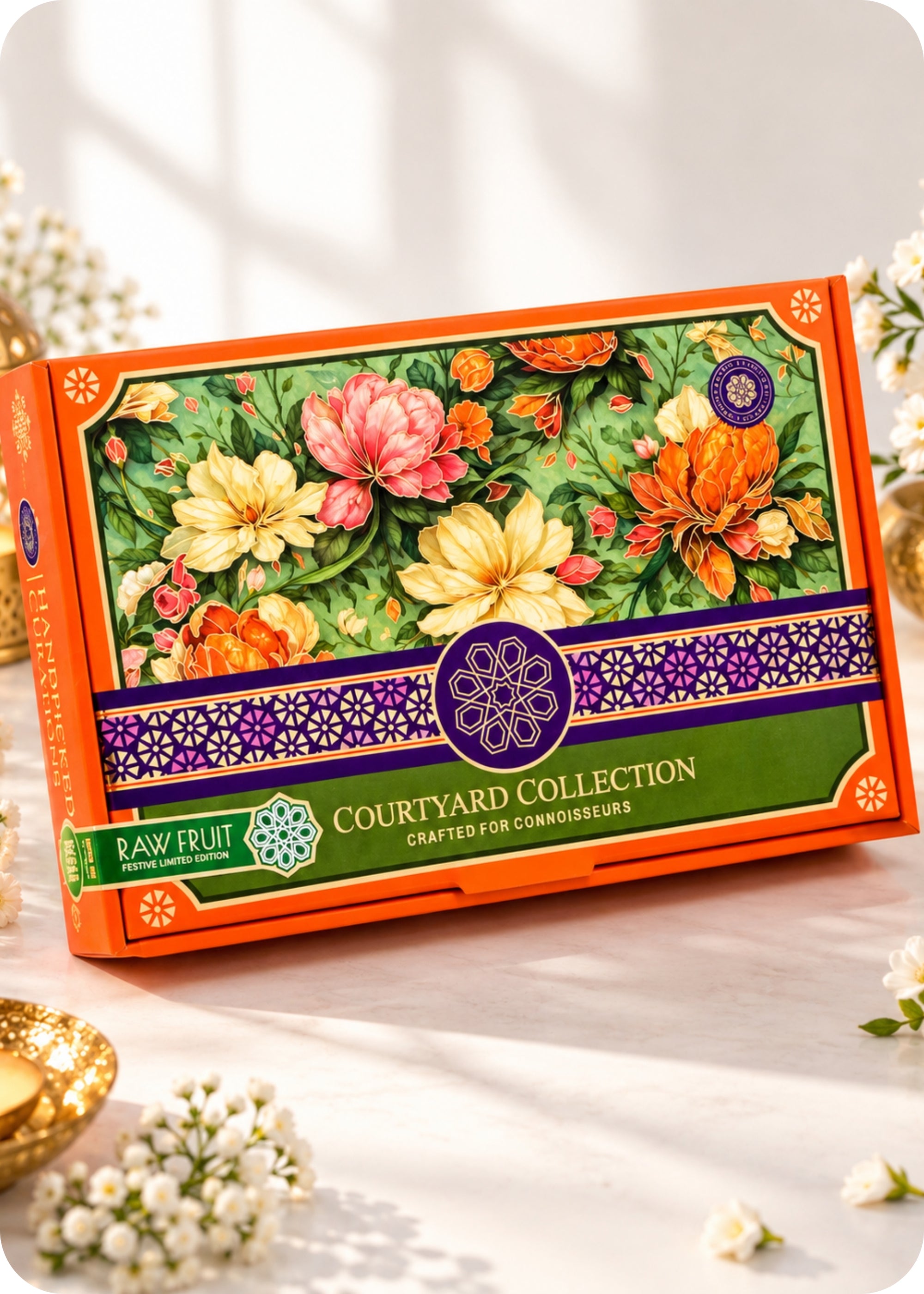 RawFruit Courtyard Collection Dry Fruits Gift Pack 745g with Diwali Greeting Card