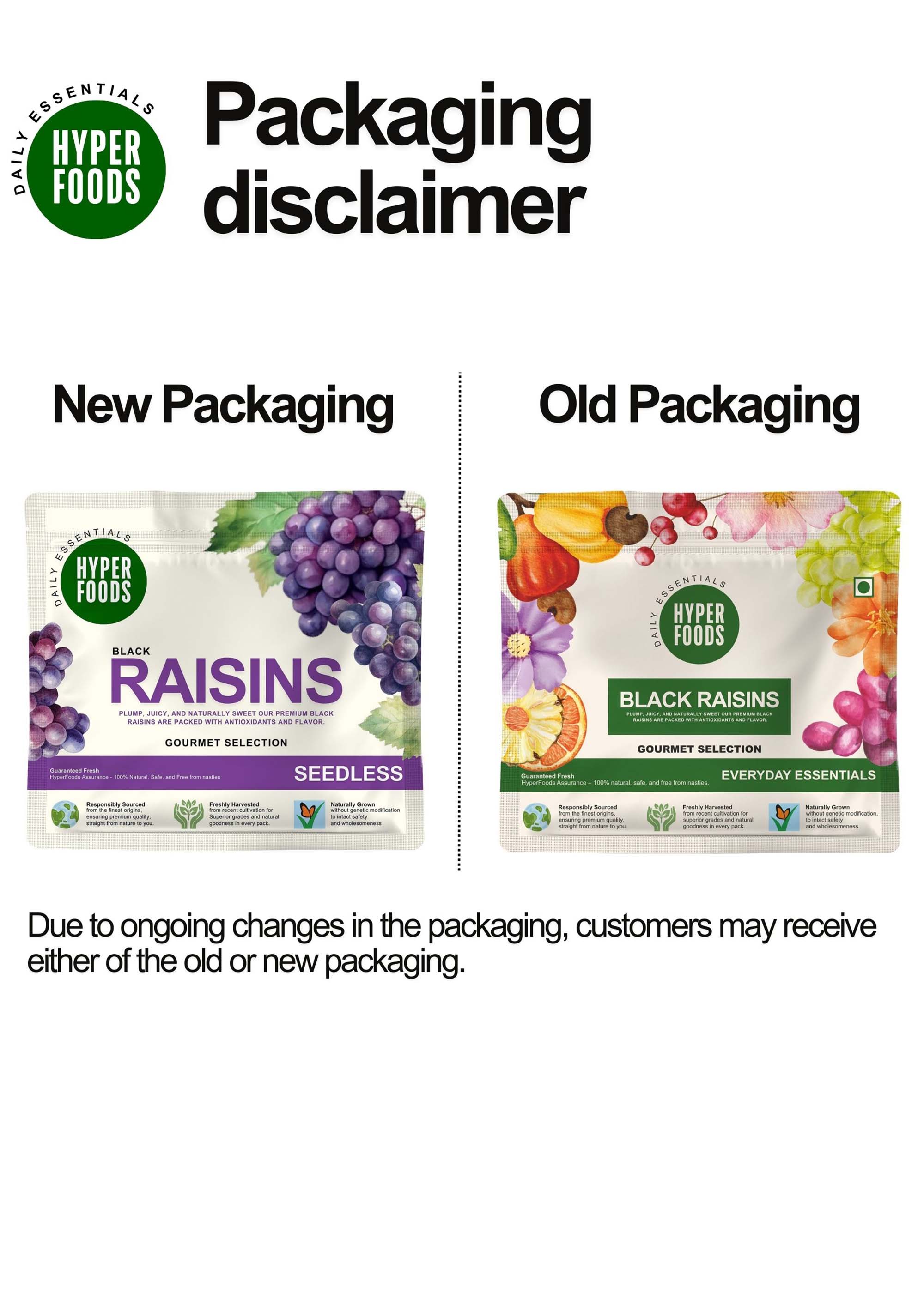 Black Raisins Resealable Pouch 400gm (200gm x 2 Each)