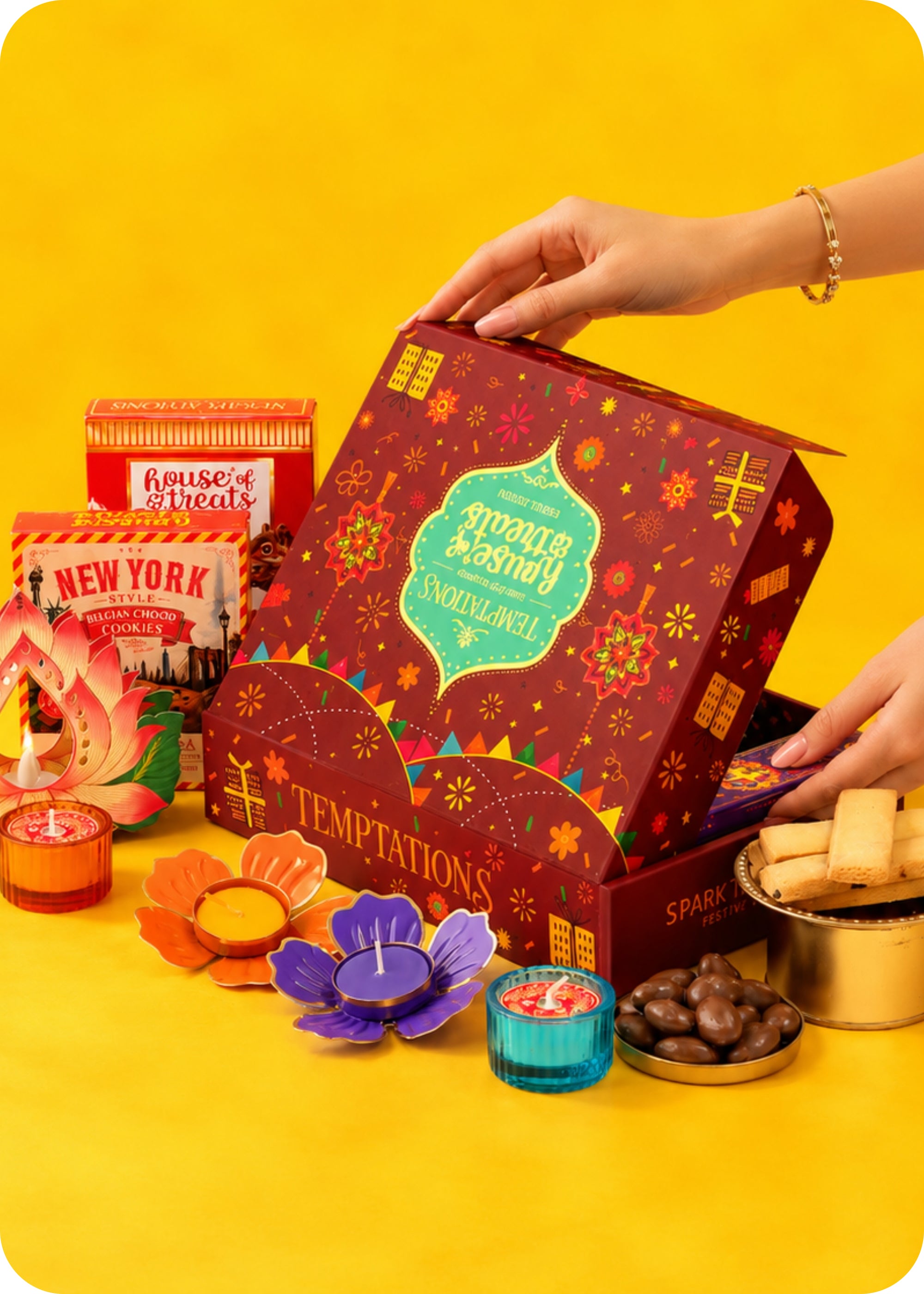 RawFruit Temptation Cookies, Chocolate Gift Hamper with Diwali Gifts