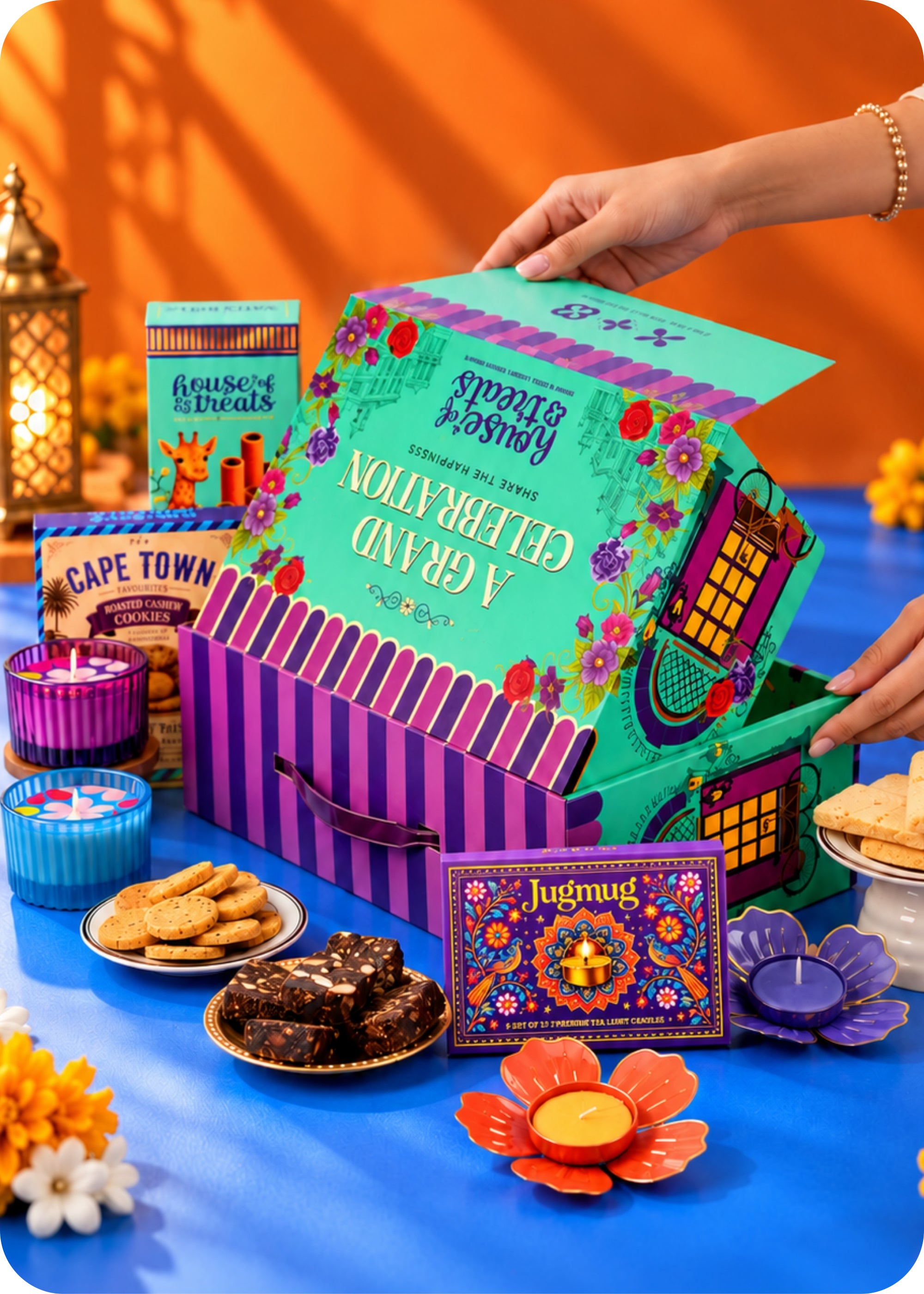 RawFruit A Grand Celebration Cookies, Snacks & Chocolates Gift Hamper with Diwali Gifts