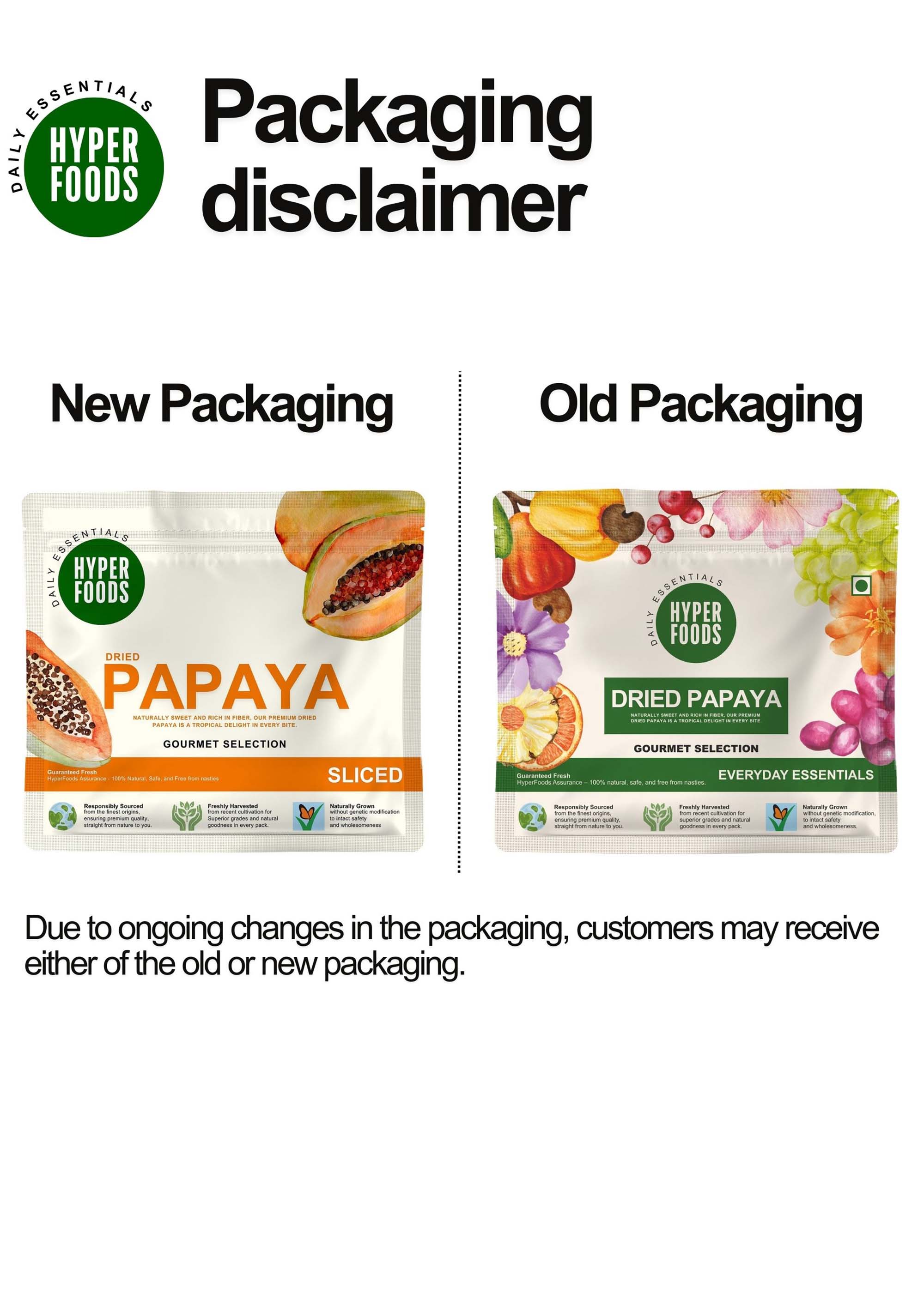 Dried Papaya Sliced Resealable Pouch 400gm (200gm x 2 Pack)