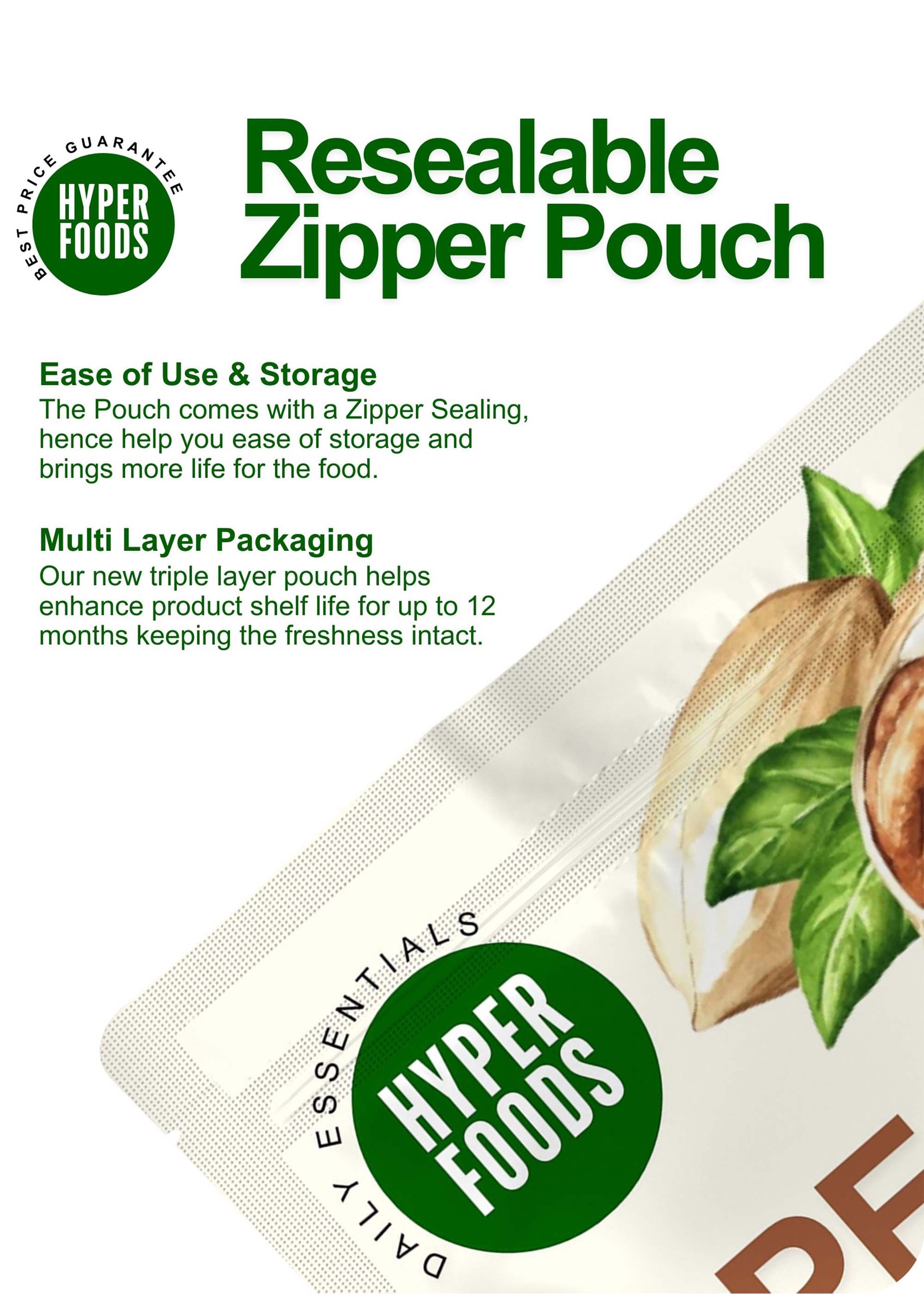 Pecans Resealable Pouch 200gm