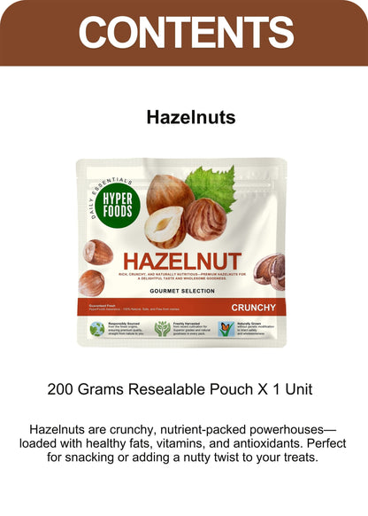 HazelNuts Resealable Pouch 200gm